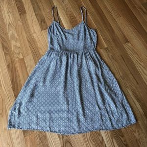 Divided black and white patterned sundress, size 8
